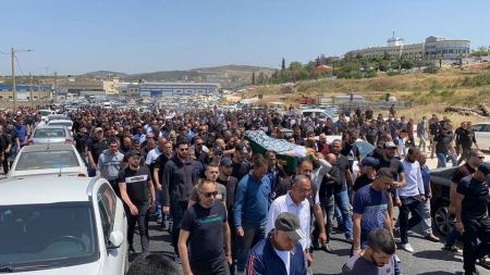كفركنا : تشييع جنازة الشابين فراس رائد عواودة ويوسف النعسة